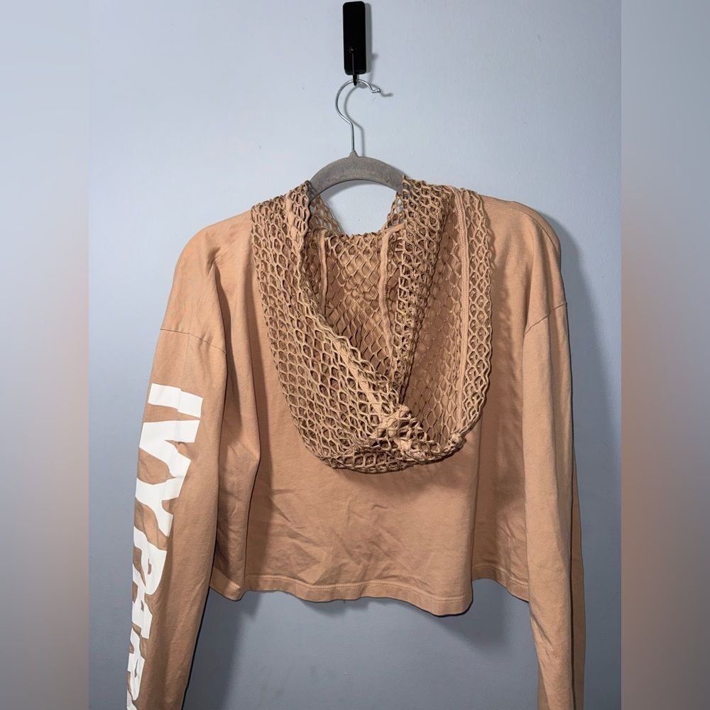 Adidas x Ivy Park x Beyoncé Mesh Hood Cropped Hoodie in Mesa Size Large GUC*